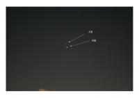 木星と土星拡大した写真