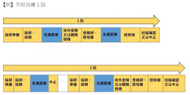 1回の不妊治療についての見本の画像