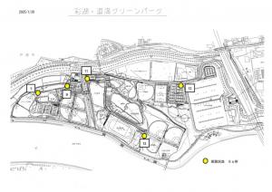 彩湖・道満グリーンパークの指定喫煙所図面