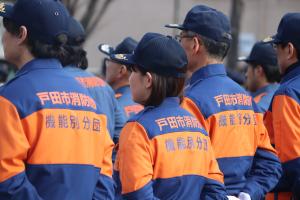 戸田市消防団　機能別分団　整列
