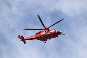 令和７年防災ヘリコプターの様子