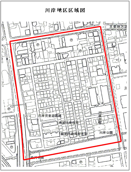 川岸地区区域図の画像